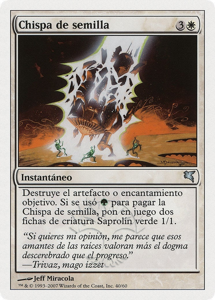 Image for Seed Spark (Spanish) - "Chispa de semilla" (J40) (Magic Encyclopedia 2005 (Salvat/Hachette)) - Magic: The Gathering