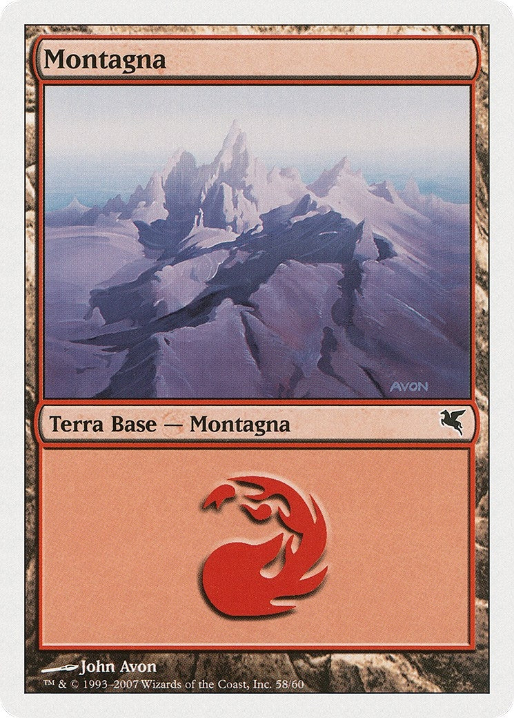 Image for Mountain (Italian) - "Montagna" (C58) (C58) (Magic Encyclopedia 2005 (Salvat/Hachette)) - Magic: The Gathering