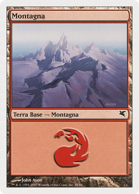 Image for Mountain (Italian) - "Montagna" (C58) (C58) (Magic Encyclopedia 2005 (Salvat/Hachette)) - Magic: The Gathering