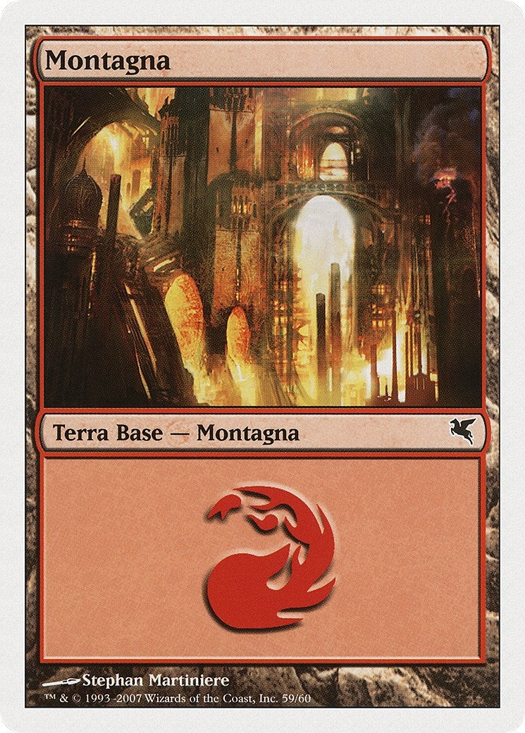 Image for Mountain (Italian) - "Montagna" (K59) (K59) (Magic Encyclopedia 2005 (Salvat/Hachette)) - Magic: The Gathering