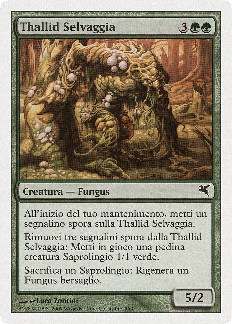 Image for Savage Thallid (Italian) - "Thallid Selvaggia" (J5) (J5) (Magic Encyclopedia 2005 (Salvat/Hachette)) - Magic: The Gathering