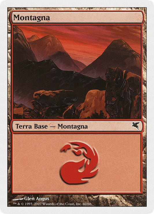 Image for Mountain (Italian) - "Montagna" (K60) (K60) (Magic Encyclopedia 2005 (Salvat/Hachette)) - Magic: The Gathering
