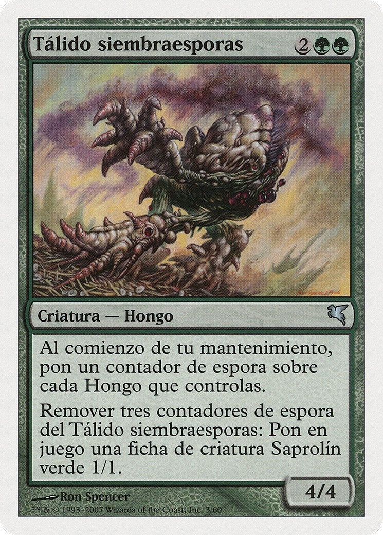 Image for Sporesower Thallid (Spanish) - "Talido siembraesporas" (J3) (Magic Encyclopedia 2005 (Salvat/Hachette)) - Magic: The Gathering