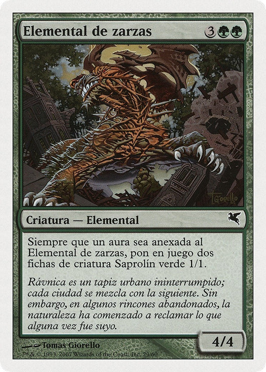Image for Bramble Elemental (Spanish) - "Elemental de zarzas" (J29) (Magic Encyclopedia 2005 (Salvat/Hachette)) - Magic: The Gathering