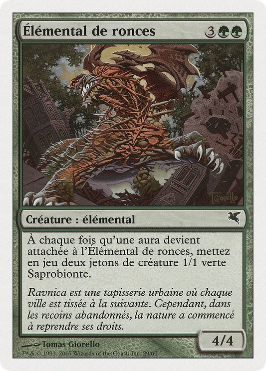Image for Bramble Elemental (French) - "Elemental de ronces" (J29) (Magic Encyclopedia 2005 (Salvat/Hachette)) - Magic: The Gathering