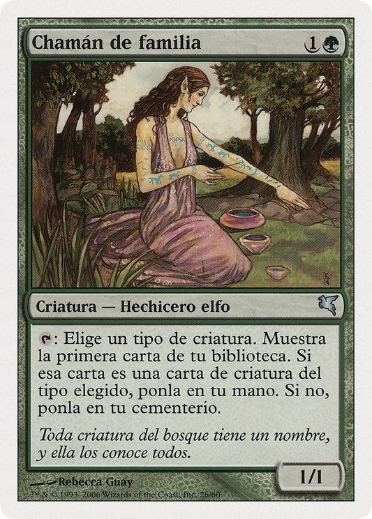 Image for Bloodline Shaman (Spanish) - "Chamán de familia" (B26) (Magic Encyclopedia 2005 (Salvat/Hachette)) - Magic: The Gathering