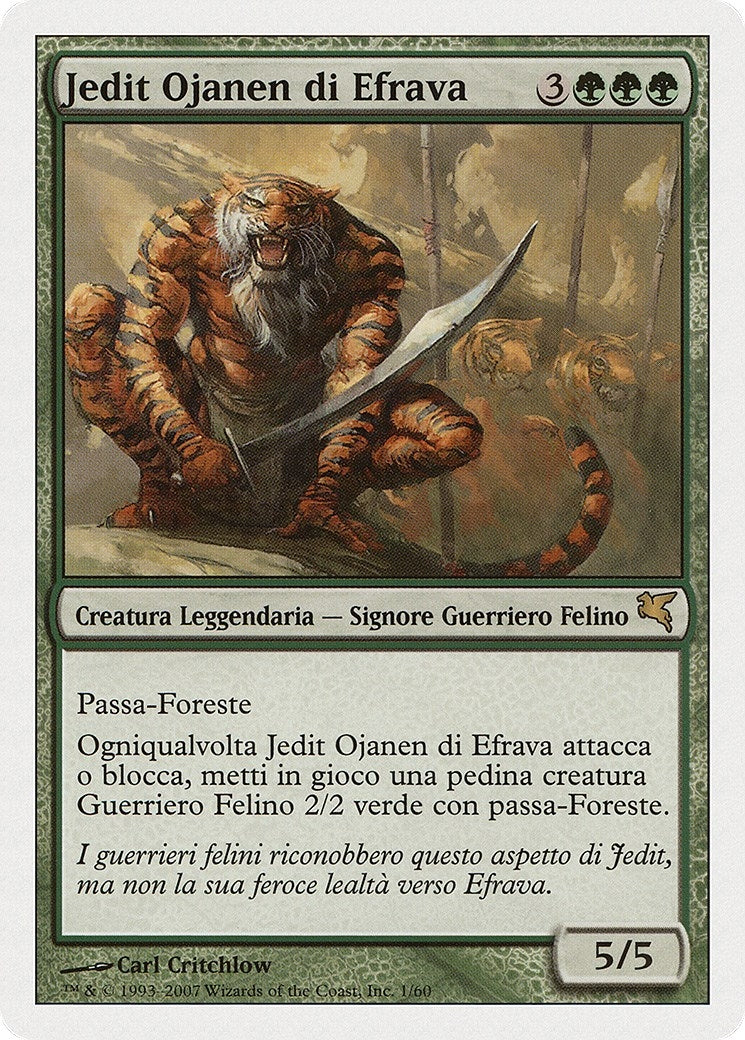 Image for Jedit Ojanen of Efrava (Italian) - "Jedit Ojanen di Efrava" (L1) (Magic Encyclopedia 2005 (Salvat/Hachette)) - Magic: The Gathering