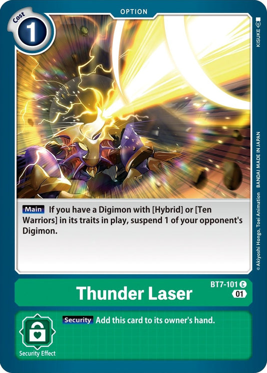 Image for Thunder Laser (BT7-101 C) (Next Adventure) - Digimon Card Game