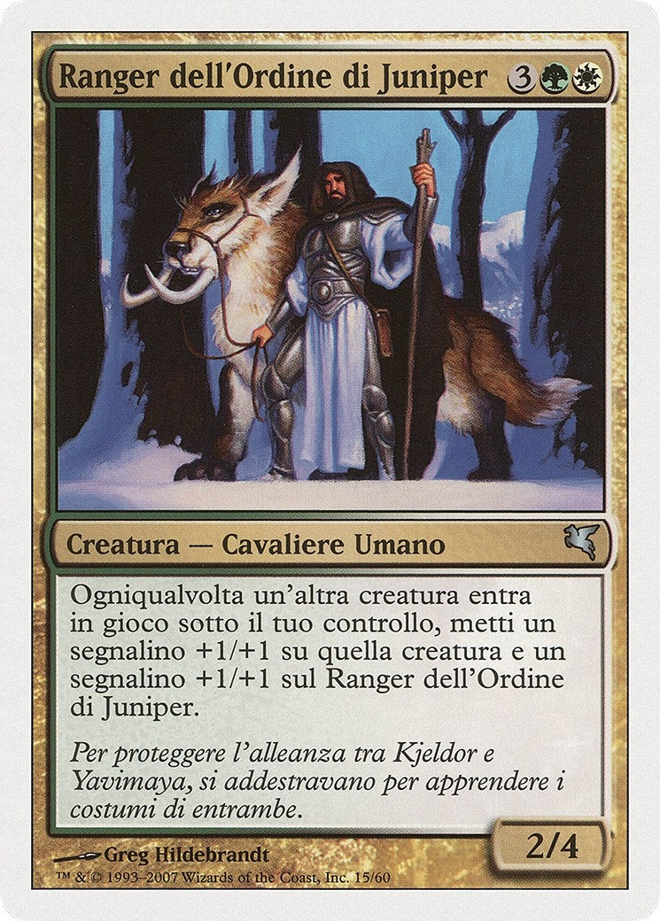 Image for Juniper Order Ranger (Italian) - "Ranger dell'Ordine di Juniper" (J15) (Magic Encyclopedia 2005 (Salvat/Hachette)) - Magic: The Gathering