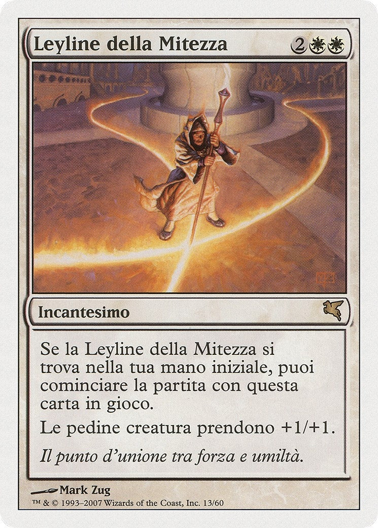 Image for Leyline of the Meek (Italian) - "Leyline della Mitezza" (J13) (Magic Encyclopedia 2005 (Salvat/Hachette)) - Magic: The Gathering