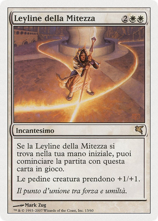 Image for Leyline of the Meek (Italian) - "Leyline della Mitezza" (J13) (Magic Encyclopedia 2005 (Salvat/Hachette)) - Magic: The Gathering