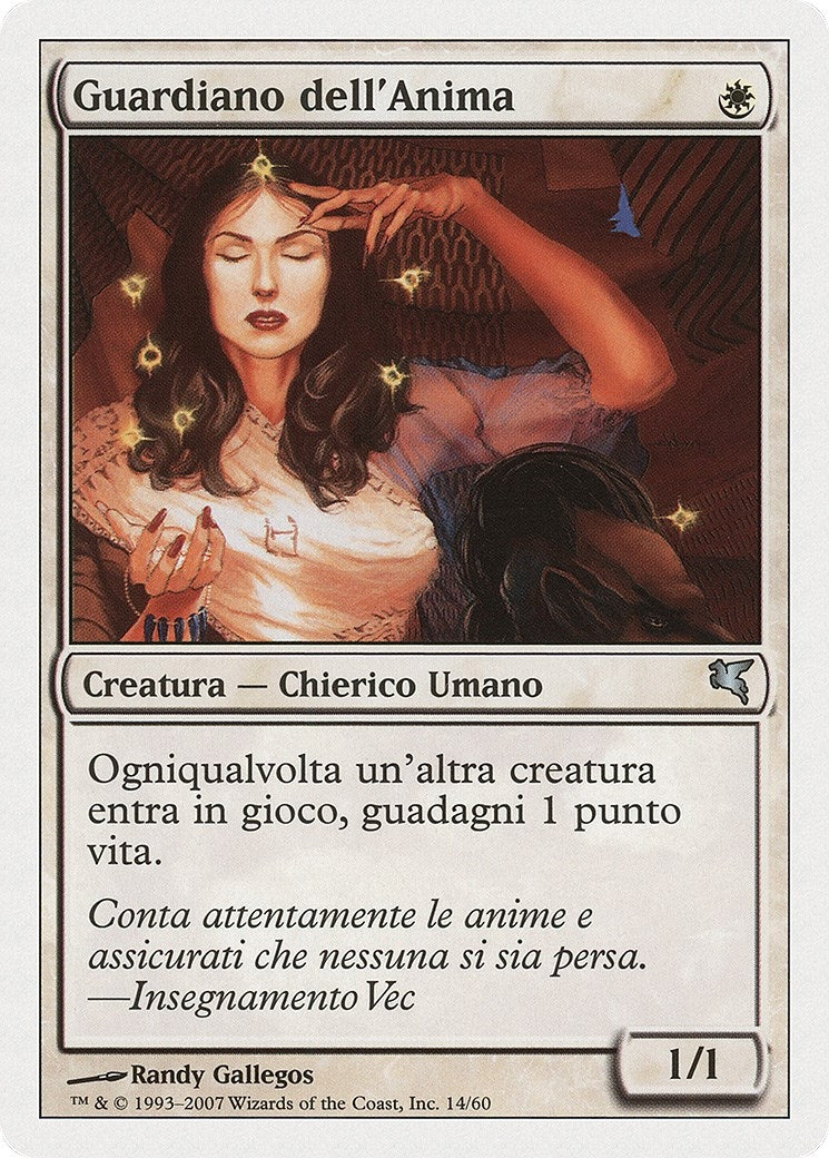 Image for Soul Warden (Italian) - "Guardiano dell'Anima" (J14) (J14) (Magic Encyclopedia 2005 (Salvat/Hachette)) - Magic: The Gathering