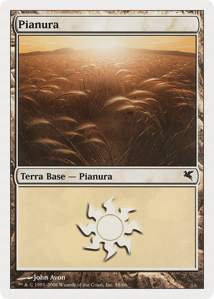 Image for Plains (Italian) - "Pianura" (G58) (G58) (Magic Encyclopedia 2005 (Salvat/Hachette)) - Magic: The Gathering