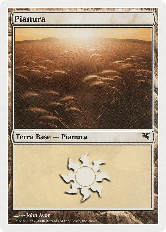 Image for Plains (Italian) - "Pianura" (G58) (G58) (Magic Encyclopedia 2005 (Salvat/Hachette)) - Magic: The Gathering