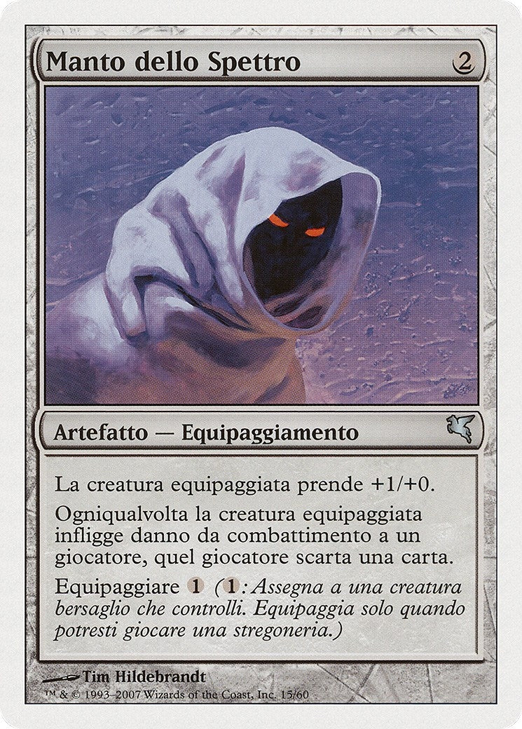 Image for Specter's Shroud (Italian) - "Manto dello Spettro" (L15) (Magic Encyclopedia 2005 (Salvat/Hachette)) - Magic: The Gathering