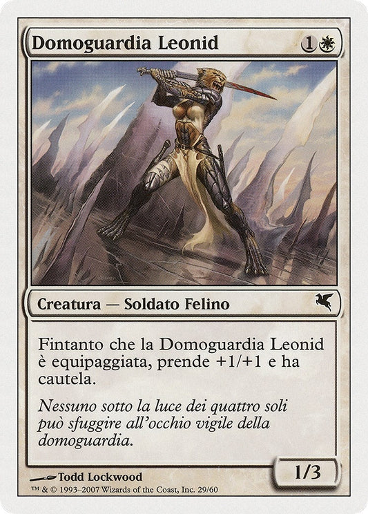 Image for Leonin Den-Guard (Italian) - "Domoguardia Leonid" (L29) (L29) (Magic Encyclopedia 2005 (Salvat/Hachette)) - Magic: The Gathering