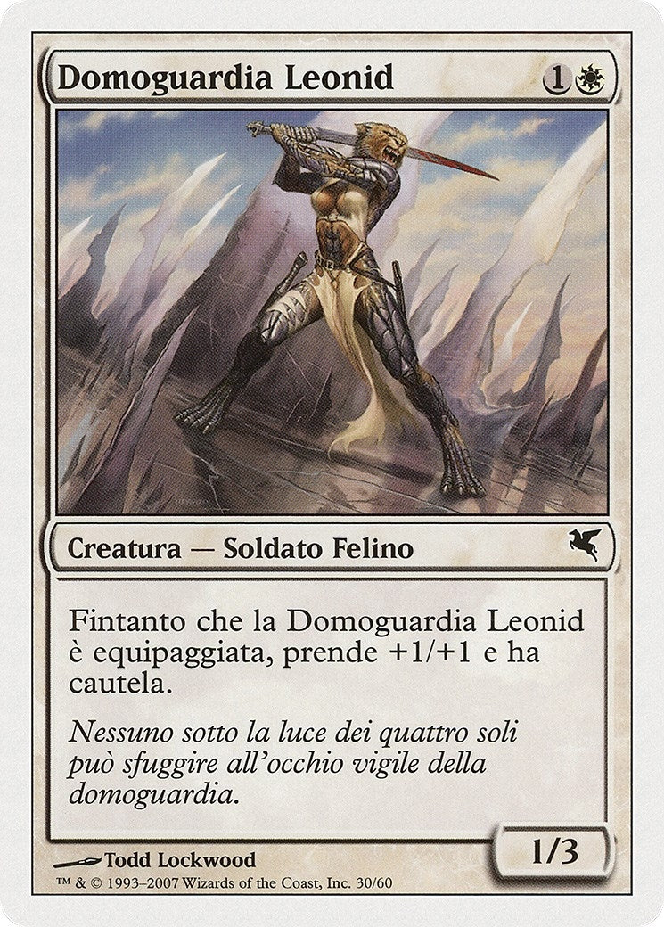 Image for Leonin Den-Guard (Italian) - "Domoguardia Leonid" (L30) (L30) (Magic Encyclopedia 2005 (Salvat/Hachette)) - Magic: The Gathering
