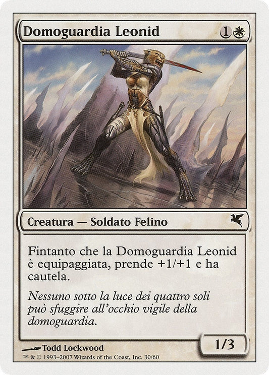 Image for Leonin Den-Guard (Italian) - "Domoguardia Leonid" (L30) (L30) (Magic Encyclopedia 2005 (Salvat/Hachette)) - Magic: The Gathering