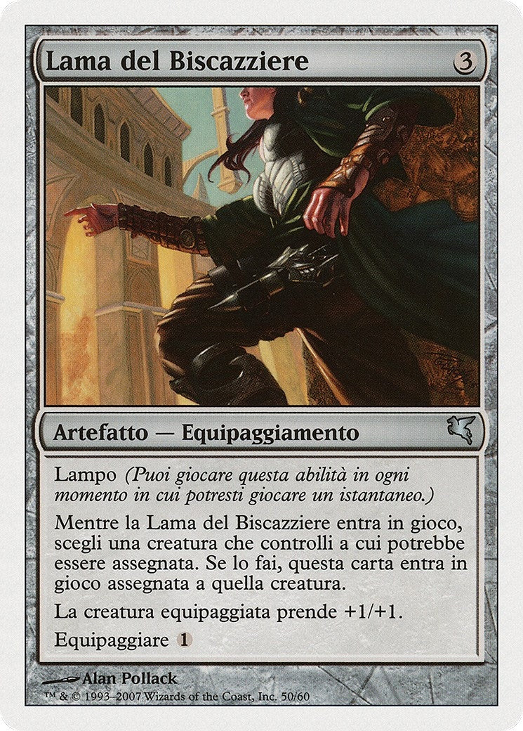 Image for Grifter's Blade (Italian) - "Lama del Biscazziere" (L50) (L50) (Magic Encyclopedia 2005 (Salvat/Hachette)) - Magic: The Gathering