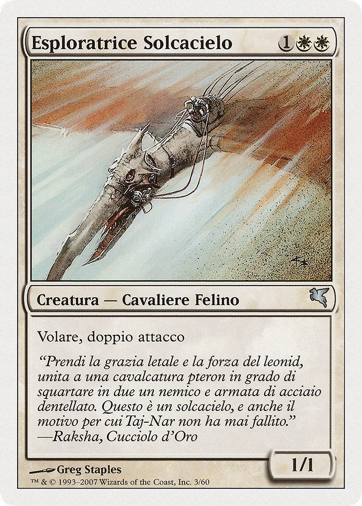 Image for Skyhunter Skirmisher (Italian) - "Esploratrice Solcacielo" (L3) (L3) (Magic Encyclopedia 2005 (Salvat/Hachette)) - Magic: The Gathering