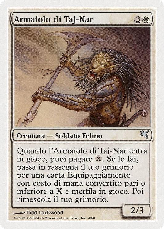 Image for Taj-Nar Swordsmith (Italian) - "Armaiolo di Taj-Nar" (L4) (Magic Encyclopedia 2005 (Salvat/Hachette)) - Magic: The Gathering