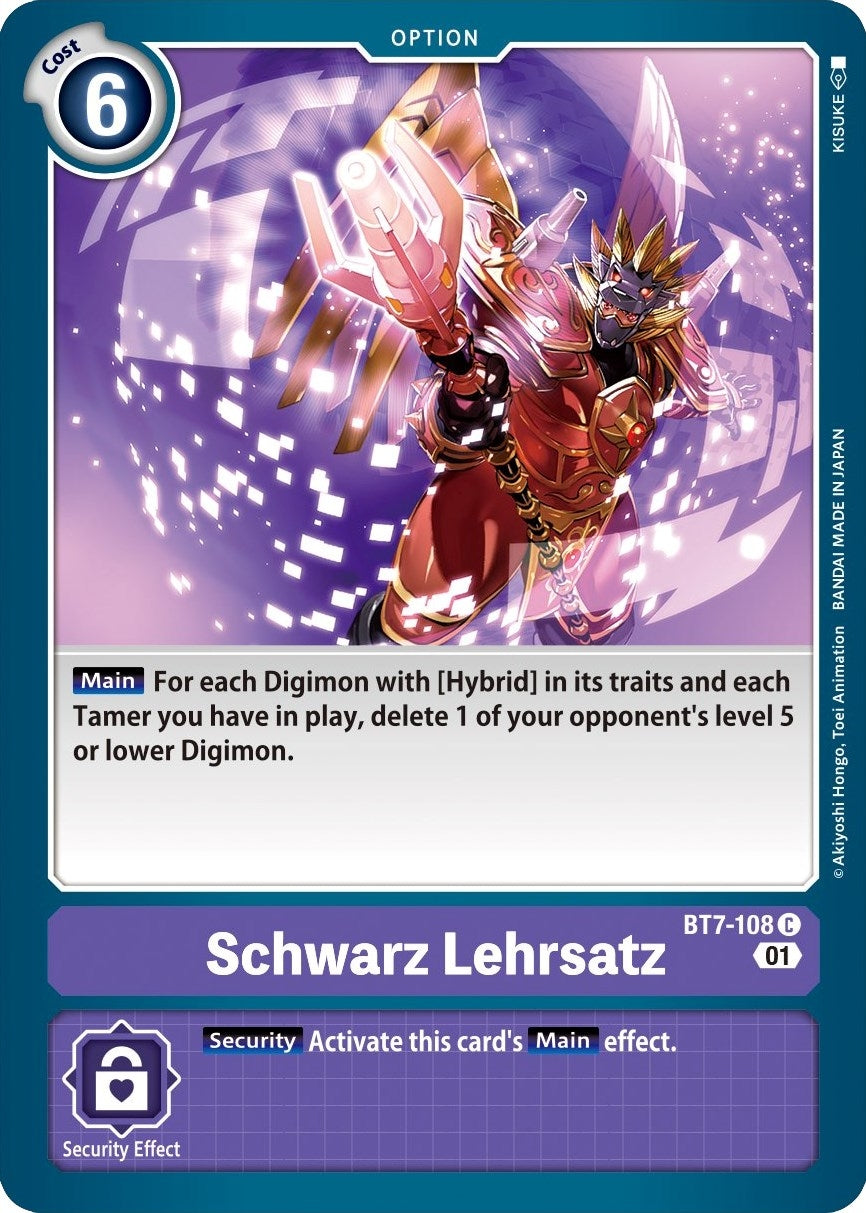 Image for Schwarz Lehrsatz (BT7-108 C) (Next Adventure) - Digimon Card Game