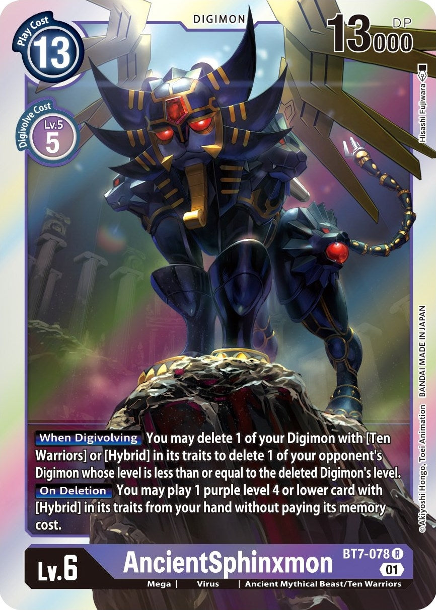 Image for AncientSphinxmon (BT7-078 R) (Next Adventure) - Digimon Card Game