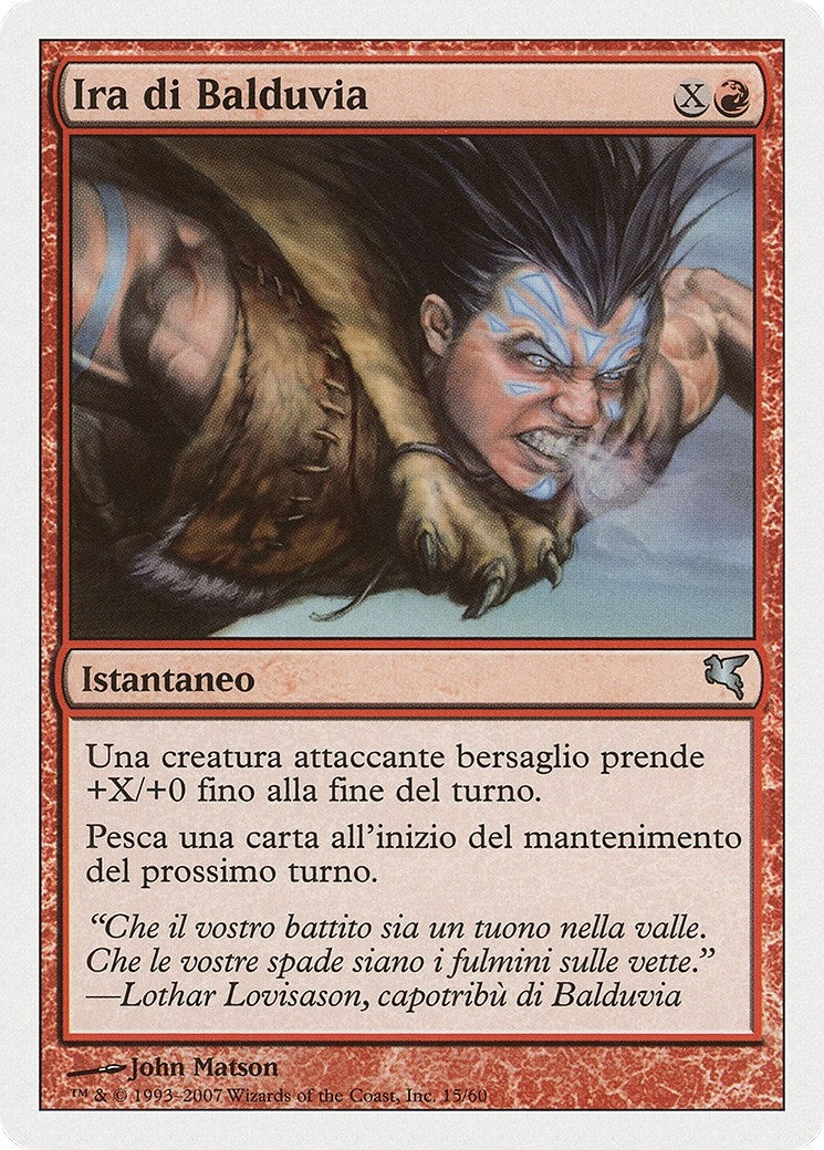 Image for Balduvian Rage (Italian) - "Ira di Balduvia" (I15) (I15) (Magic Encyclopedia 2005 (Salvat/Hachette)) - Magic: The Gathering