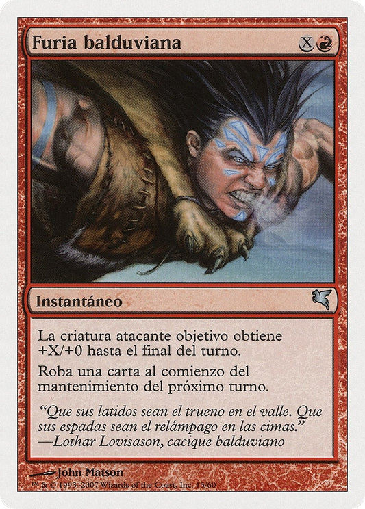 Image for Balduvian Rage (Spanish) - "Furia balduviana" (I15) (I15) (Magic Encyclopedia 2005 (Salvat/Hachette)) - Magic: The Gathering