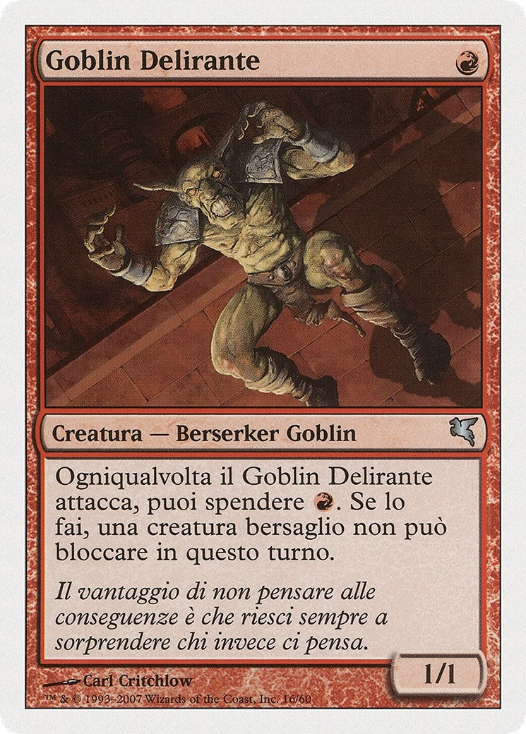 Image for Frenzied Goblin (Italian) - "Goblin Delirante" (I16) (Magic Encyclopedia 2005 (Salvat/Hachette)) - Magic: The Gathering