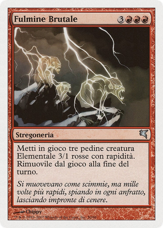 Image for Feral Lightning (Italian) - "Fulmine Brutale" (I50) (I50) (Magic Encyclopedia 2005 (Salvat/Hachette)) - Magic: The Gathering