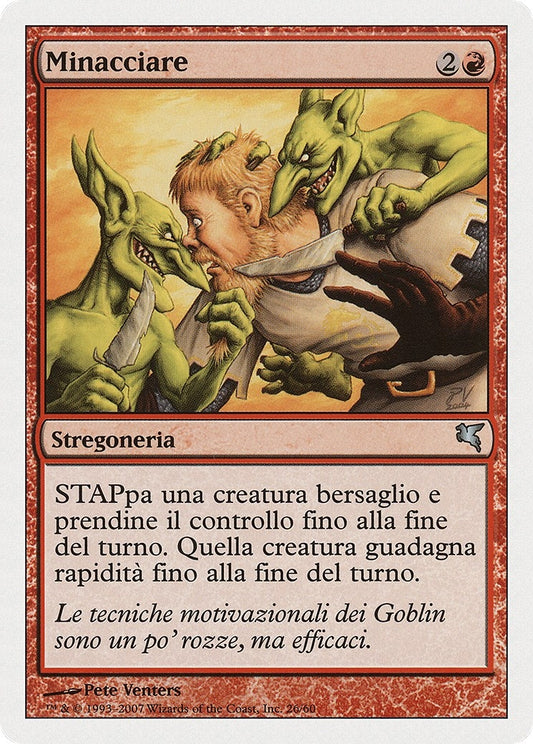 Image for Threaten (Italian) - "Minacciare" (I26) (I26) (Magic Encyclopedia 2005 (Salvat/Hachette)) - Magic: The Gathering