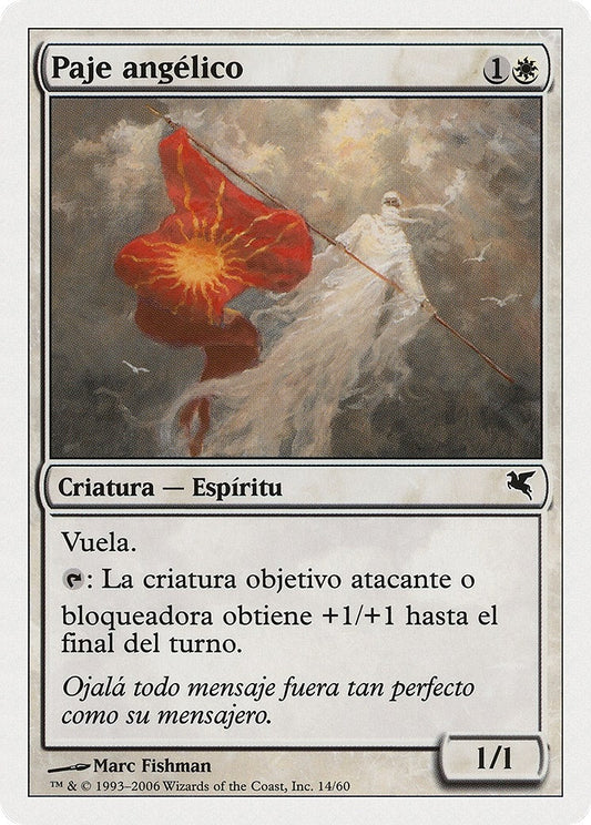 Image for Angelic Page (Spanish) - "Paje angelico" (C14) (Magic Encyclopedia 2005 (Salvat/Hachette)) - Magic: The Gathering