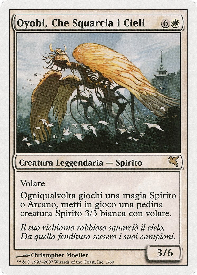 Image for Oyobi, Who Split the Heavens (Italian) - "Oyobi, Che Squarcia i Cieli" (C1) (Magic Encyclopedia 2005 (Salvat/Hachette)) - Magic: The Gathering