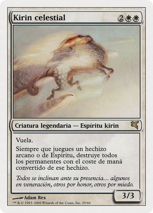 Image for Celestial Kirin (Spanish) - "Kirin celestial" (C25) (Magic Encyclopedia 2005 (Salvat/Hachette)) - Magic: The Gathering