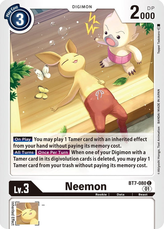 Image for Neemon (BT7-080 C) (Next Adventure) - Digimon Card Game