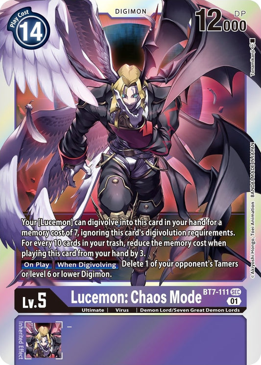 Image for Lucemon: Chaos Mode (BT7-111 SEC) (Next Adventure) - Digimon Card Game