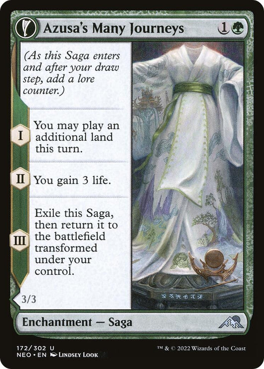 Image for Azusa's Many Journeys (172) (Kamigawa: Neon Dynasty) - Magic: The Gathering