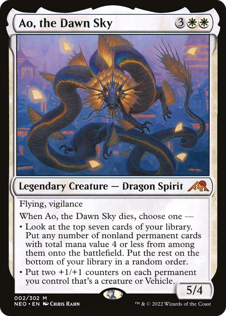 Image for Ao, the Dawn Sky (2) (Kamigawa: Neon Dynasty) - Magic: The Gathering