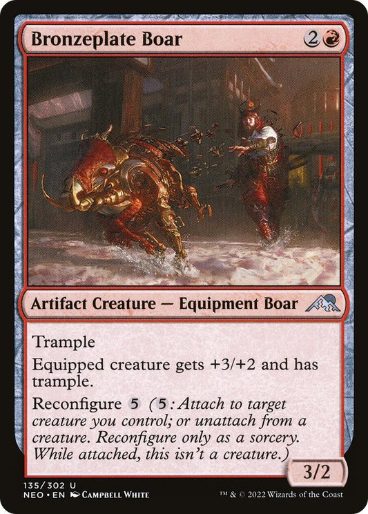 Image for Bronzeplate Boar (135) (Kamigawa: Neon Dynasty) - Magic: The Gathering