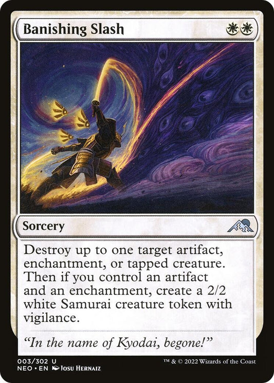 Image for Banishing Slash (3) (Kamigawa: Neon Dynasty) - Magic: The Gathering