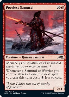 Image for Peerless Samurai (156) (Kamigawa: Neon Dynasty) - Magic: The Gathering