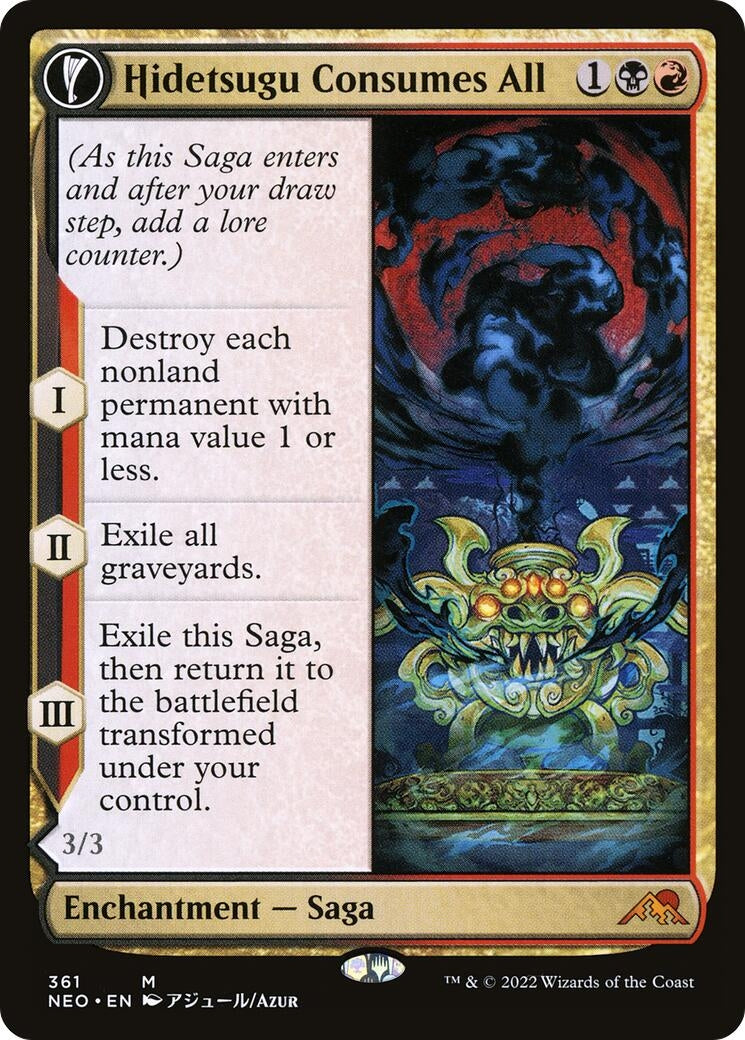 Image for Hidetsugu Consumes All (Showcase) (361) (Kamigawa: Neon Dynasty) - Magic: The Gathering
