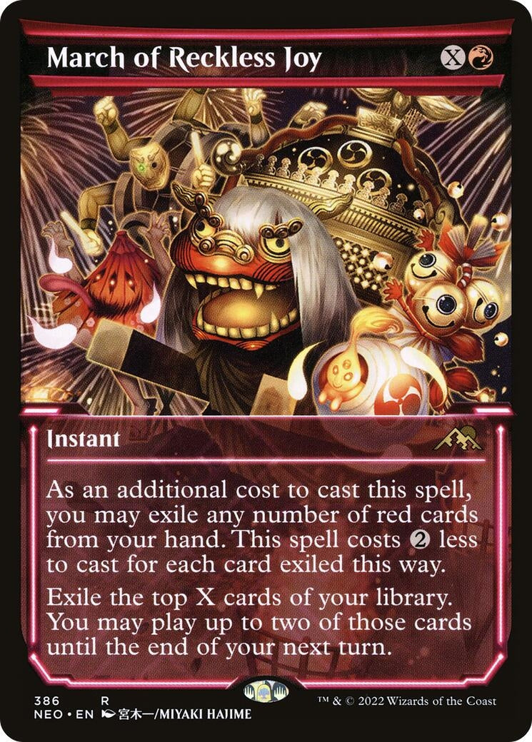 Image for March of Reckless Joy (Showcase) (386) (Kamigawa: Neon Dynasty) - Magic: The Gathering