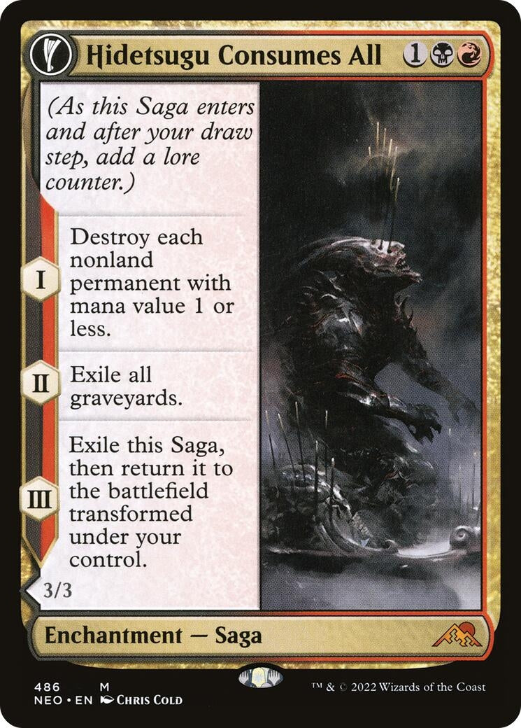 Image for Hidetsugu Consumes All (Extended Art) (486) (Kamigawa: Neon Dynasty) - Magic: The Gathering