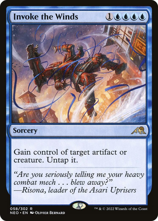 Image for Invoke the Winds (58) (Kamigawa: Neon Dynasty) - Magic: The Gathering