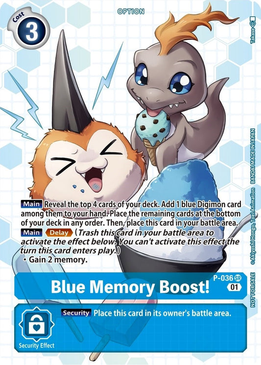 Image for Blue Memory Boost! - P-036 (Next Adventure Box Promotion Pack) (P-036 SR) (Digimon Promotion Cards) - Digimon Card Game
