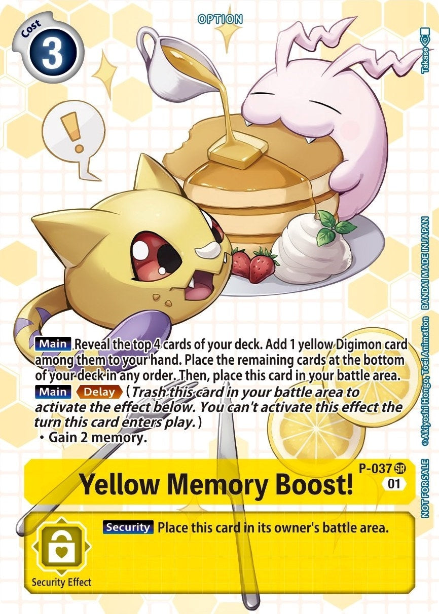 Image for Yellow Memory Boost! - P-037 (Next Adventure Box Promotion Pack) (P-037 SR) (Digimon Promotion Cards) - Digimon Card Game