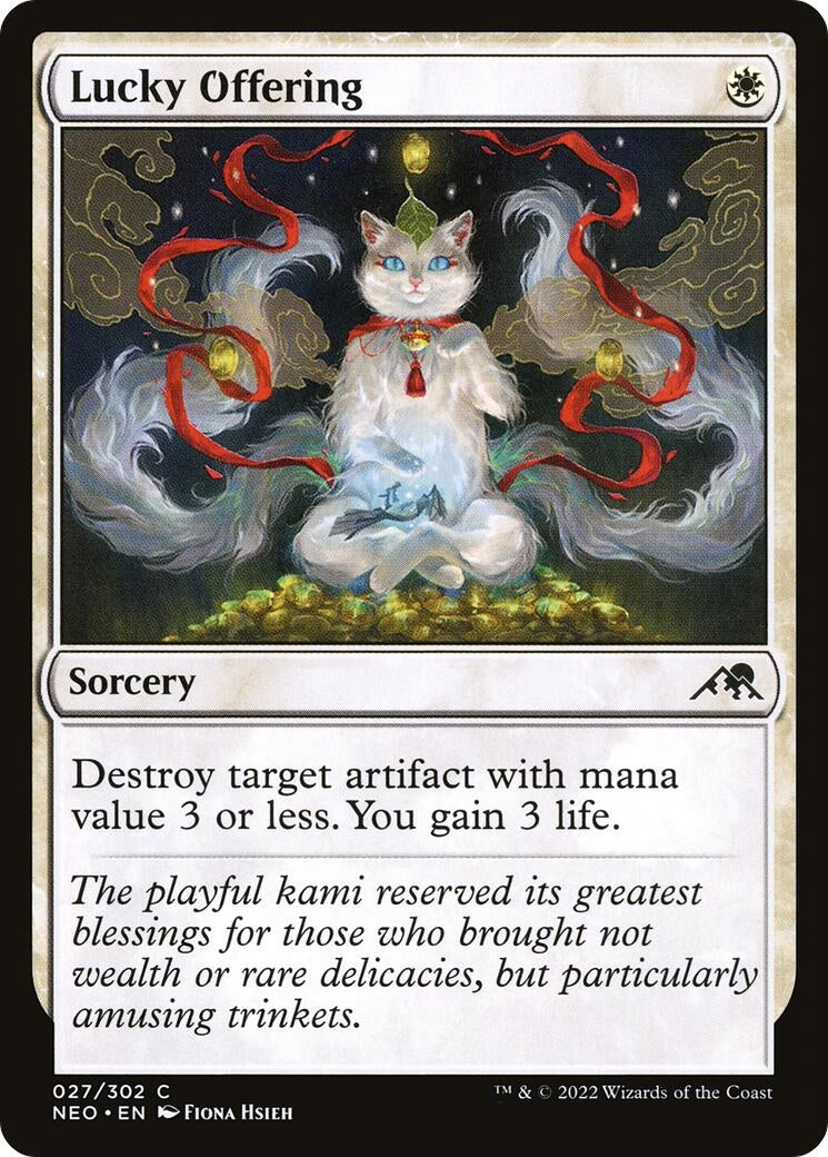Image for Lucky Offering (27) (Kamigawa: Neon Dynasty) - Magic: The Gathering