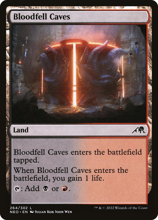 Image for Bloodfell Caves (264) (Kamigawa: Neon Dynasty) - Magic: The Gathering